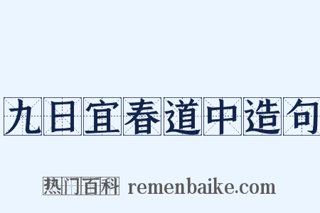 九日宜春道中造句是什么意思的图片